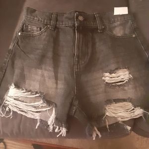 Black short shorts high waisted